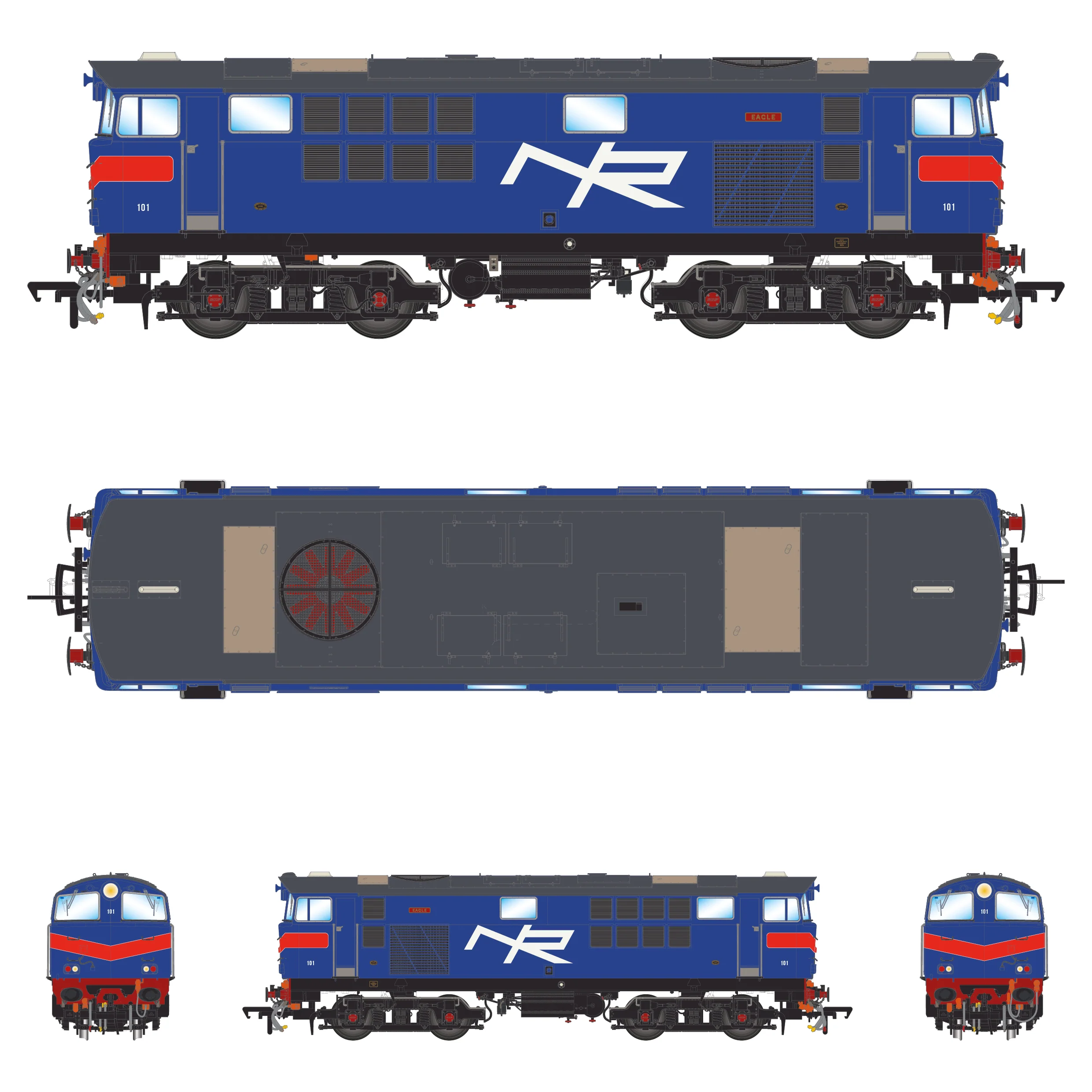101 'Eagle' NIR Blue, with Red Chevrons - Image 3