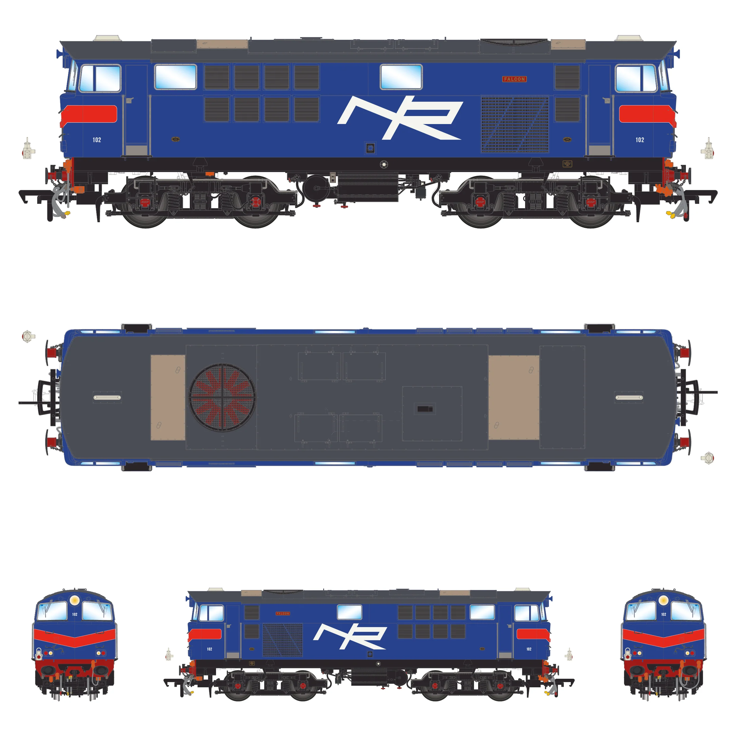 102 'Falcon' NIR Blue, with Red Chevrons - Image 3