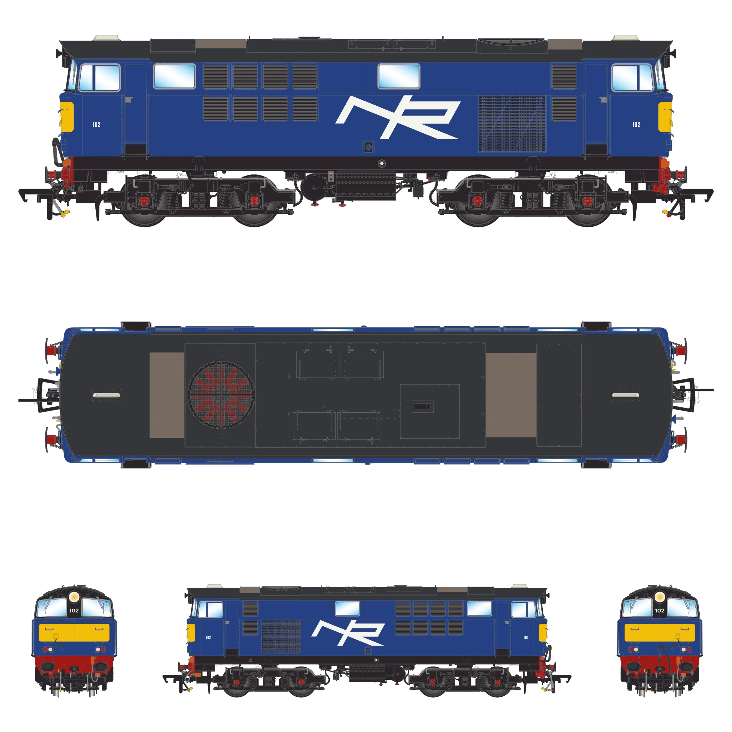 102 'Falcon' NIR Blue, with SYP and Black Cab - DCC Sound - Image 3