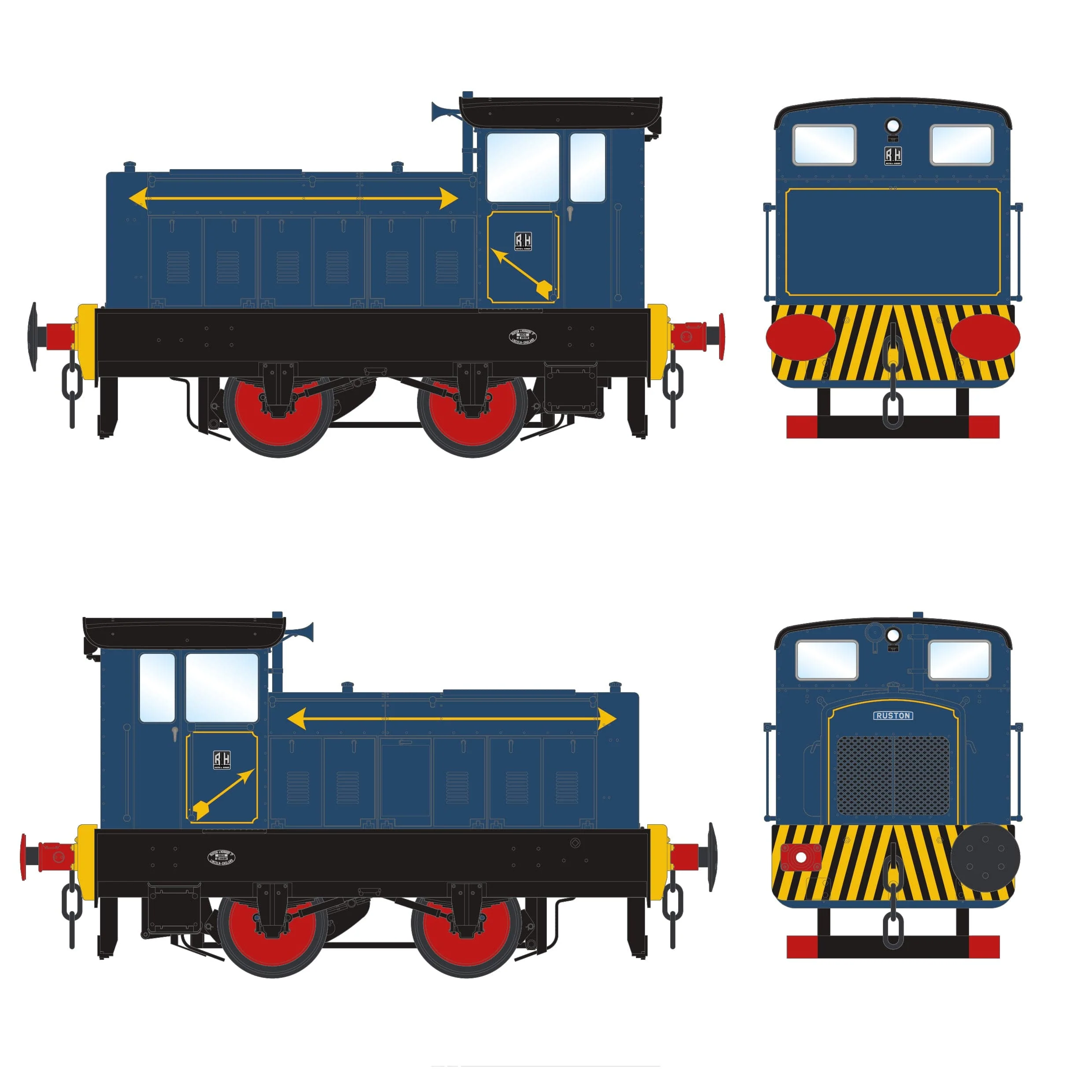408496/1957 - NEI-Clark Chapman - Lined Blue, with Arrows - DCC Sound Fitted - Image 3