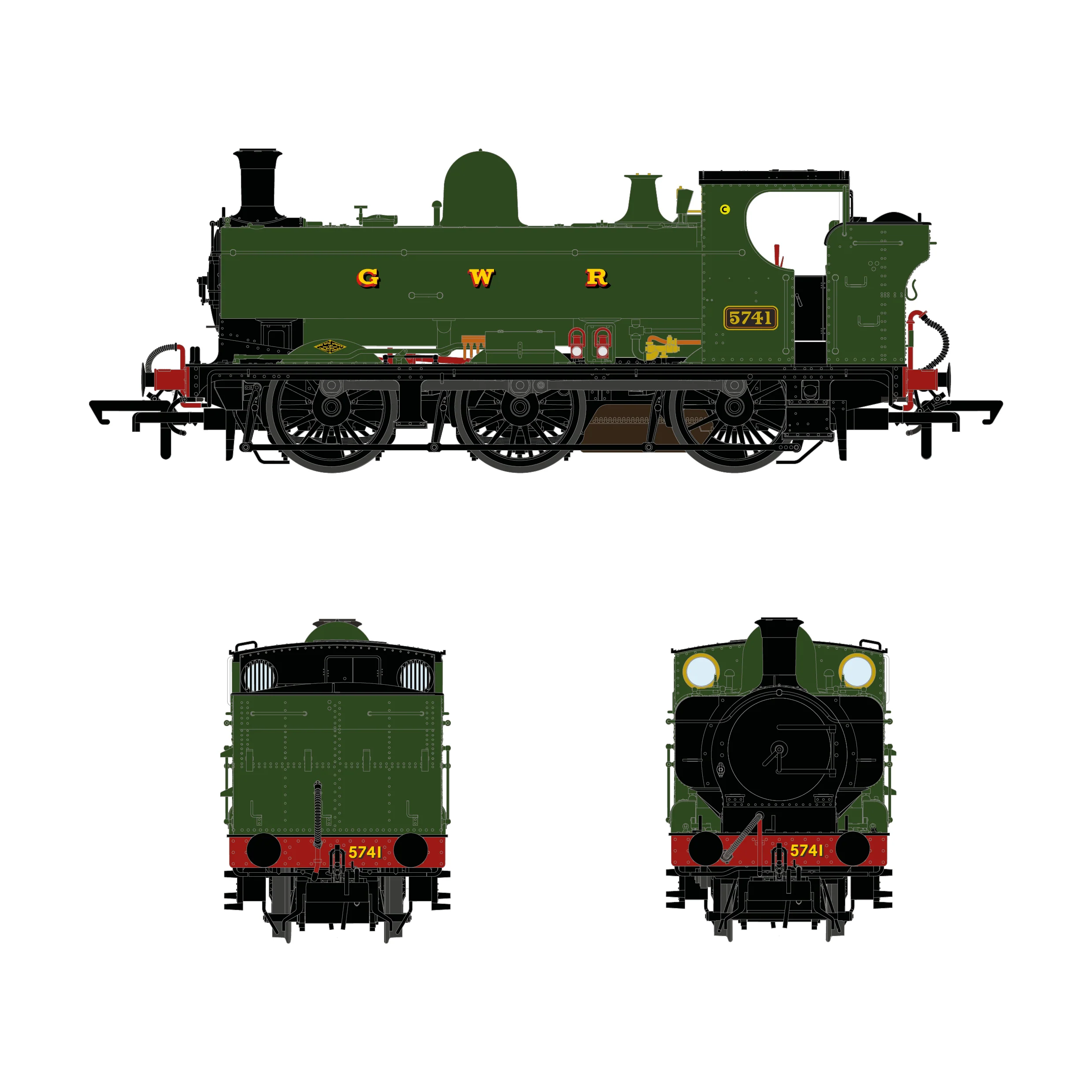 5700 Class  - 5741 - GWR Green - DCC Sound Fitted - Image 3