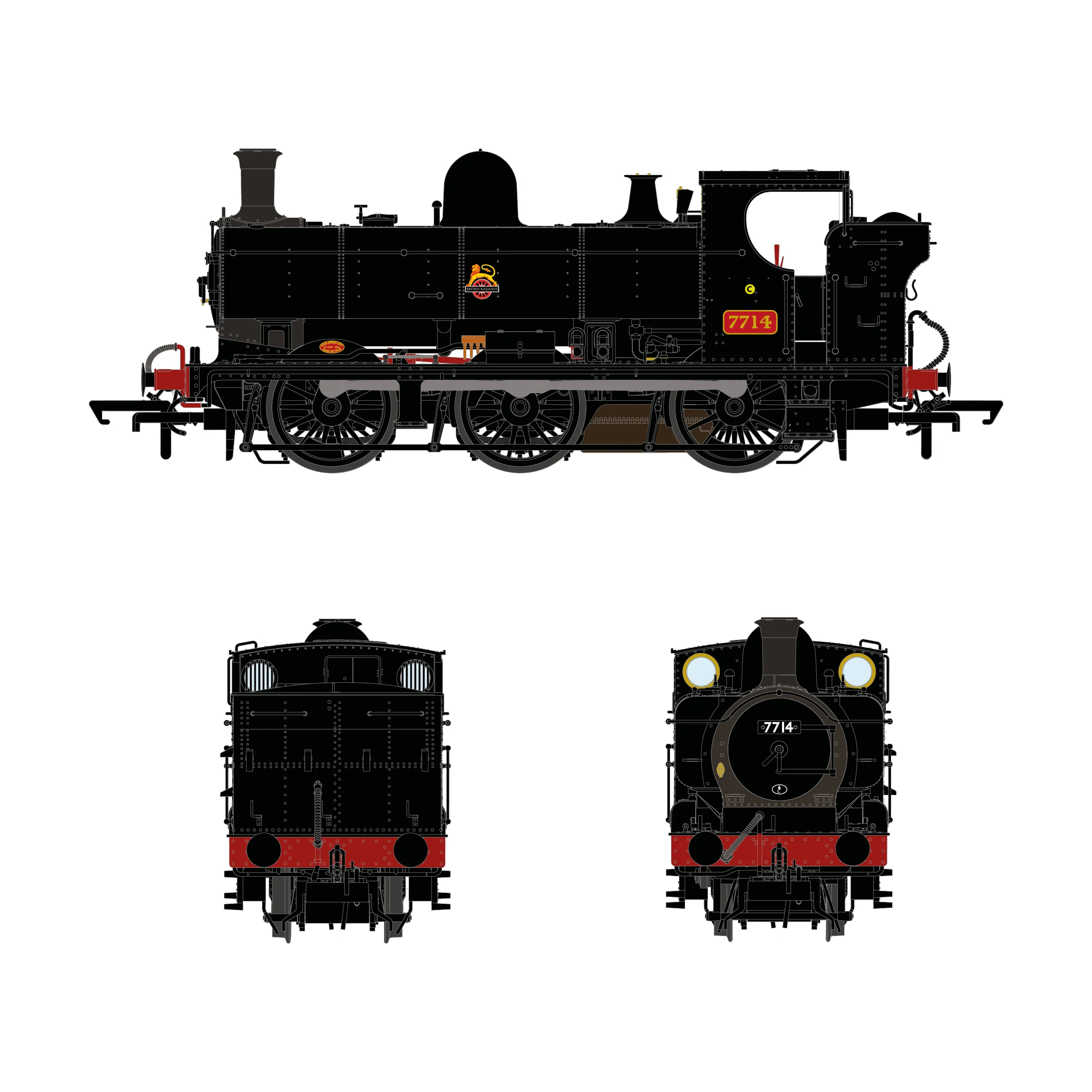 5700 Class  - 7714 - Early Emblem Black - Image 3