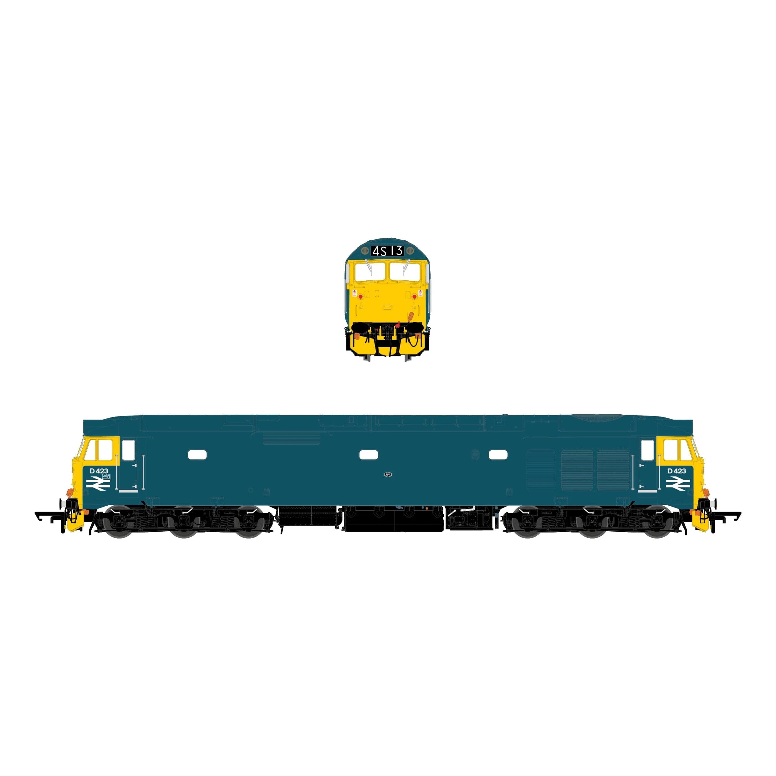 BR Class 50 - BR Blue - D423  - Image 3