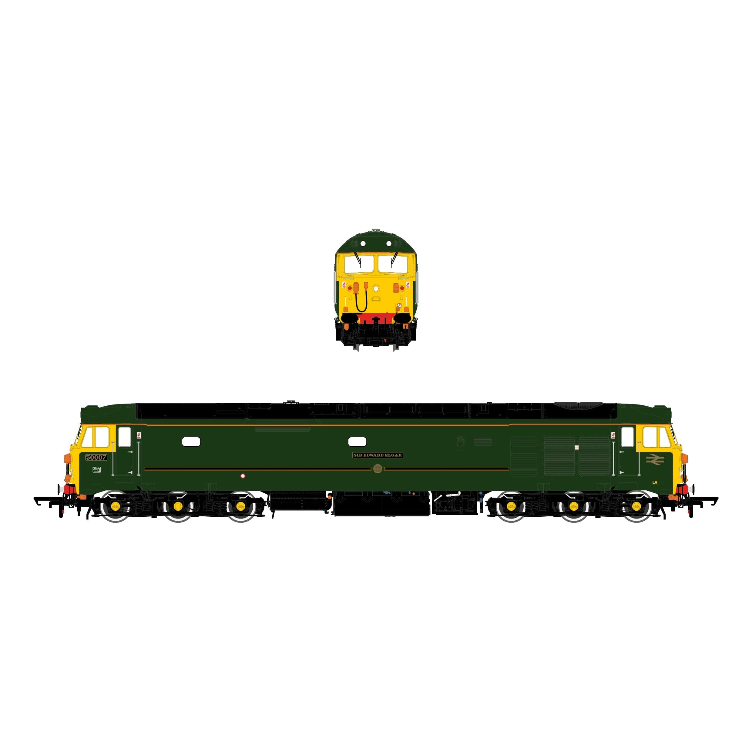 BR Class 50 - GWR Green - 50007 'Sir Edward Elgar' - Exclusive - DCC Sound Fitted - Image 3