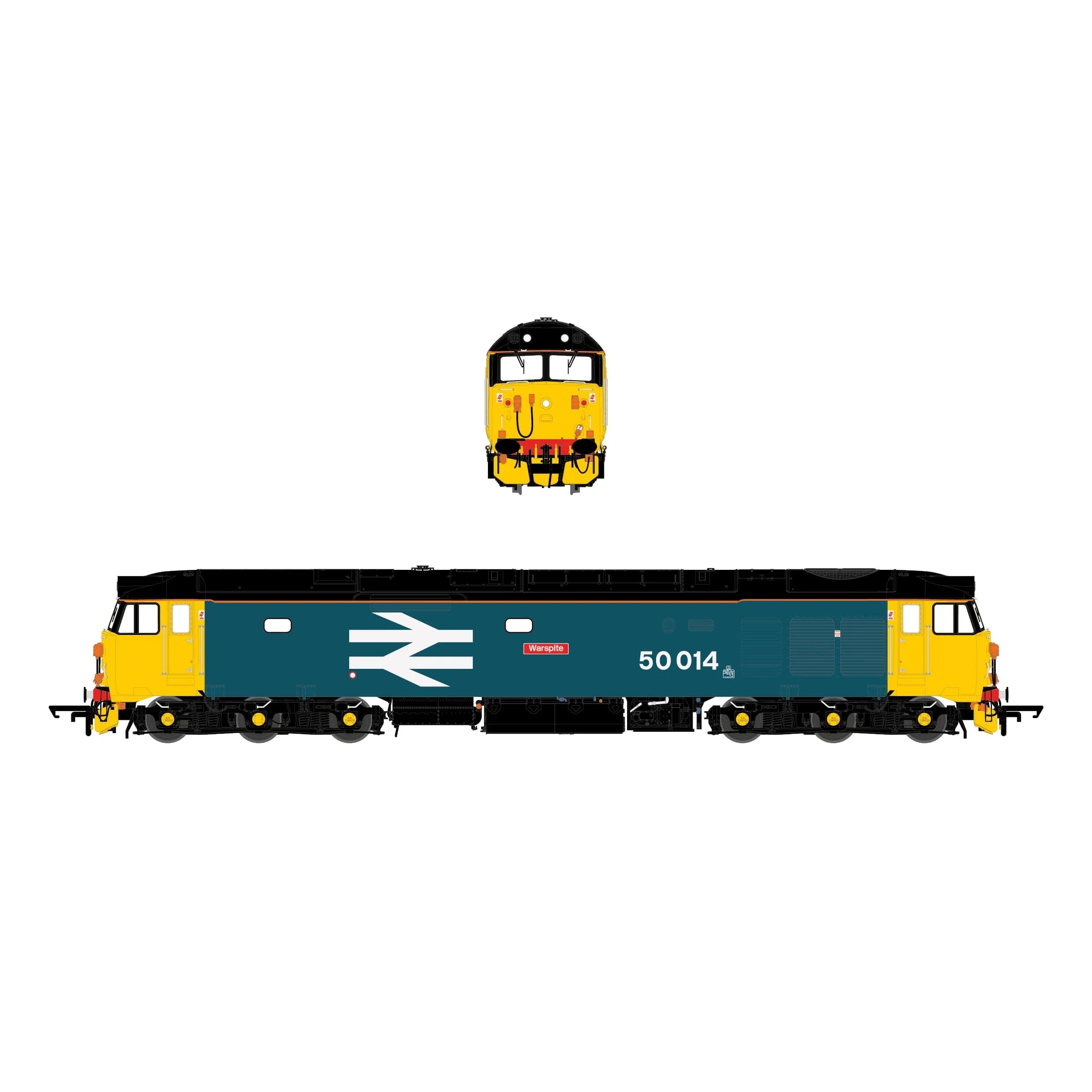 BR Class 50 - Large Logo w/black roof - 50014 'Warspite' - Image 3