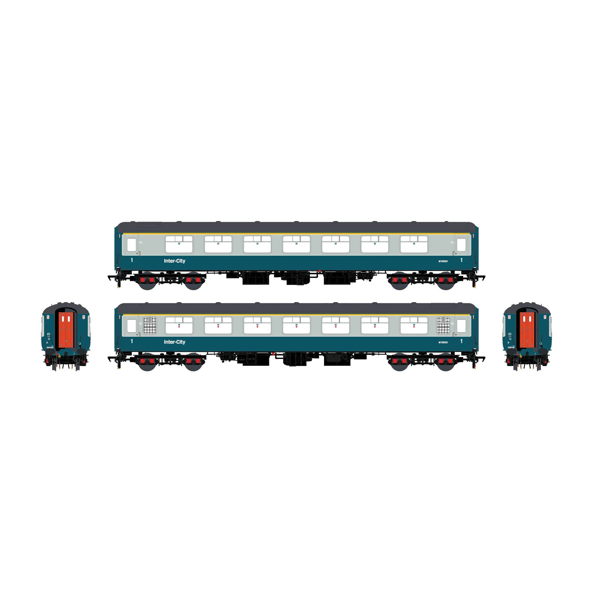 BR Mk.2c (large toilet window) FK M13520 Blue/Grey w/InterCity