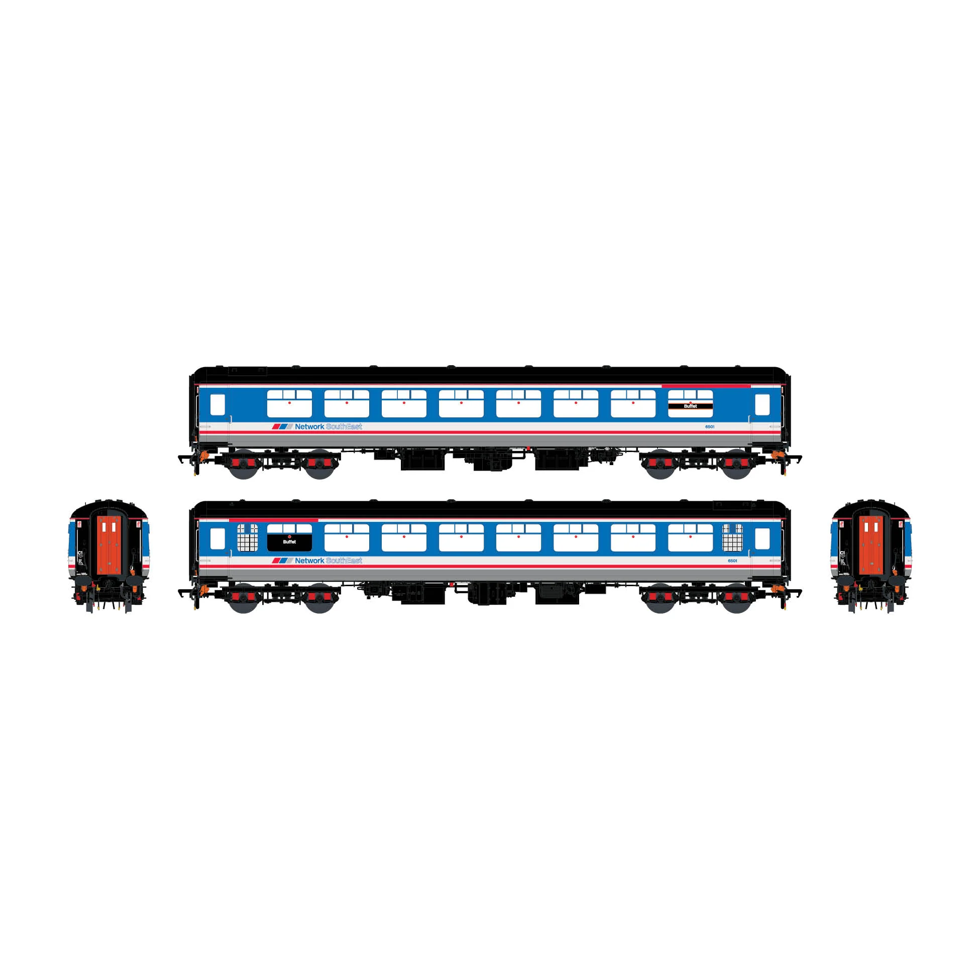 BR Mk.2c (large toilet window) TSO(T) 6501 Network SouthEast