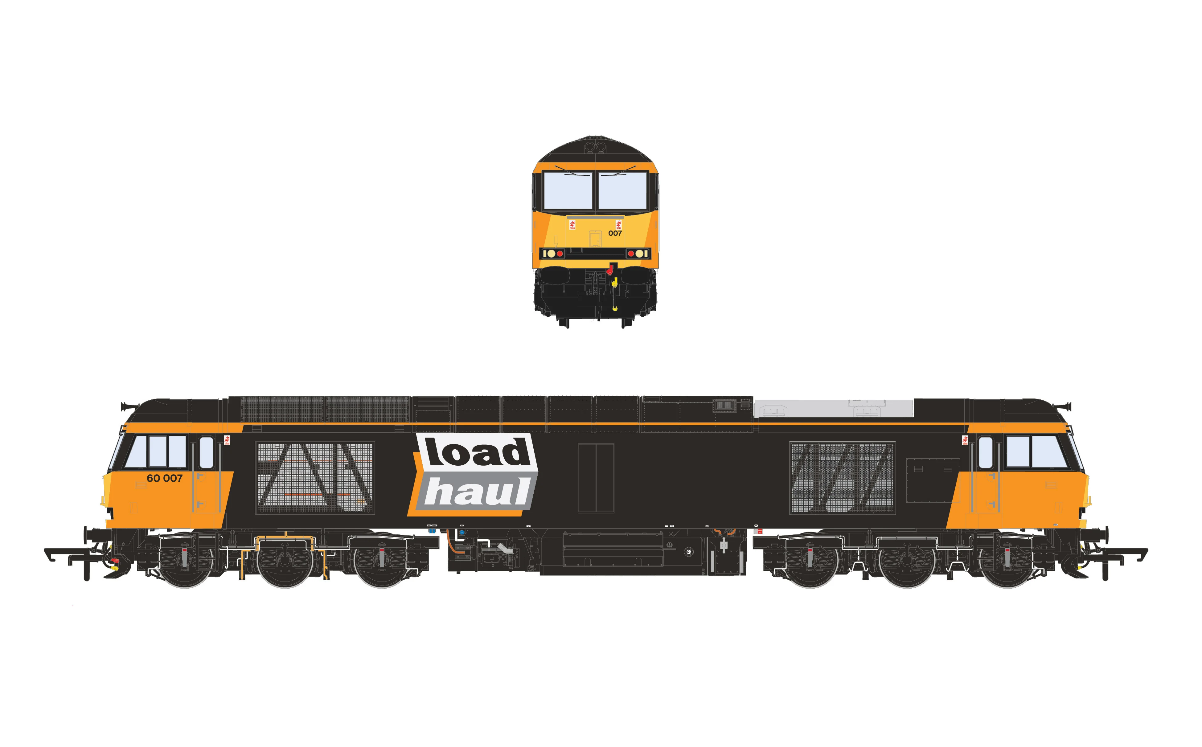 Class 60 - Loadhaul Black - 60007 - DCC Sound Fitted - Image 3