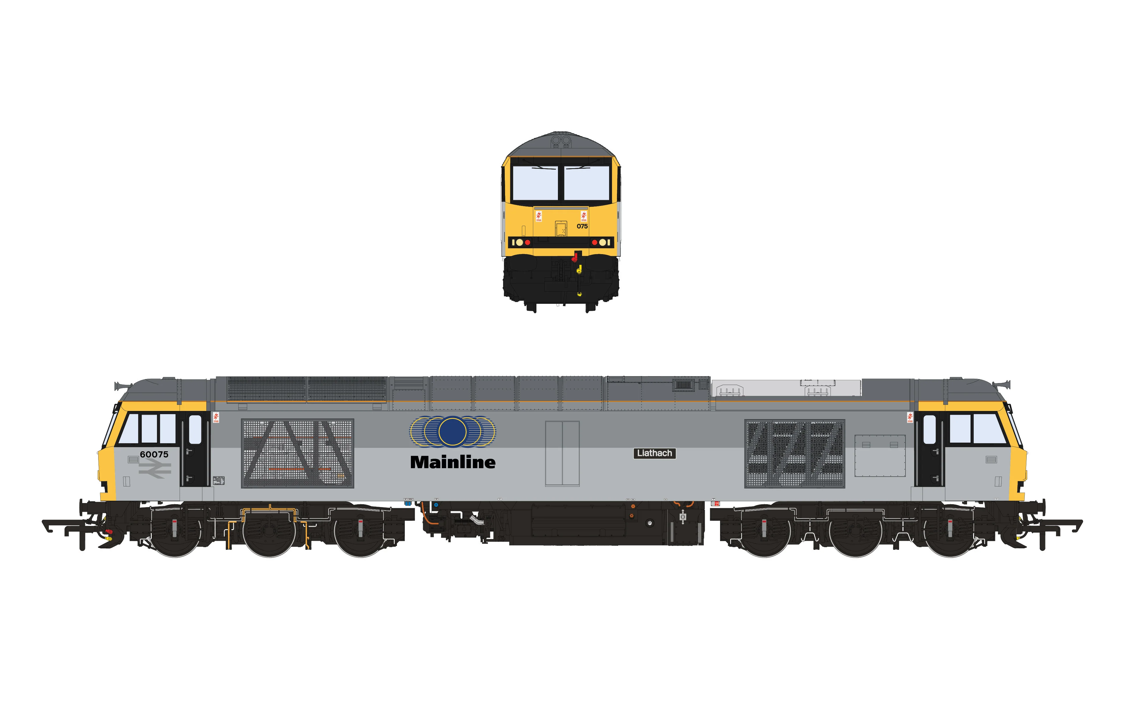 Class 60 - Mainline Grey - 60075 - DCC Sound Fitted - Image 3