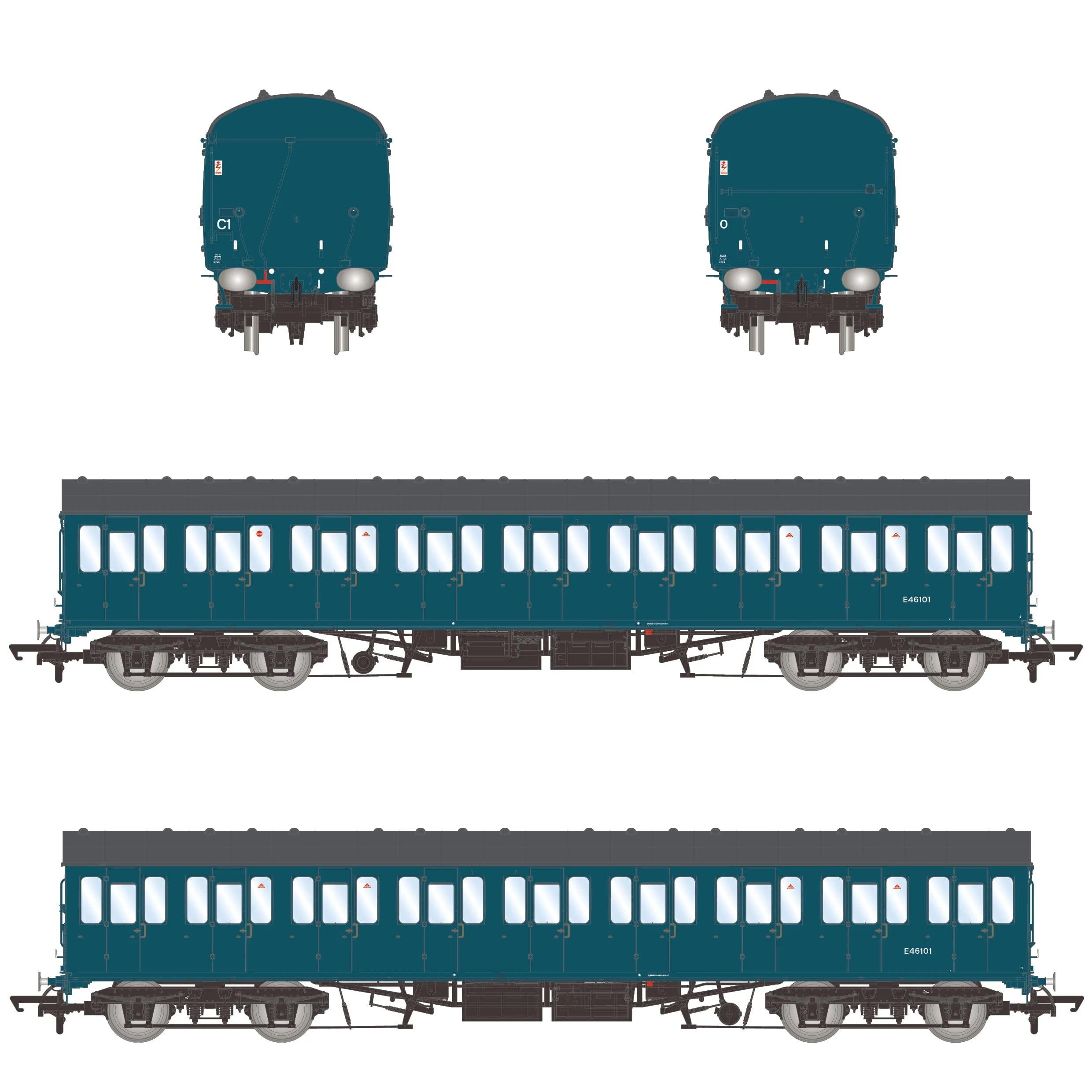 BR Mk1 57' Non-Gangway Coach - S - E46101 - Image 3