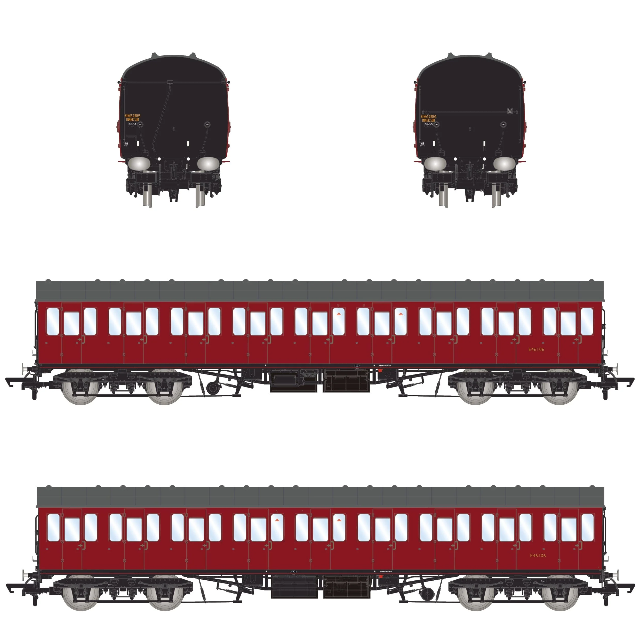 BR Mk1 57' Non-Gangway Coach - T - E46106 - Image 3