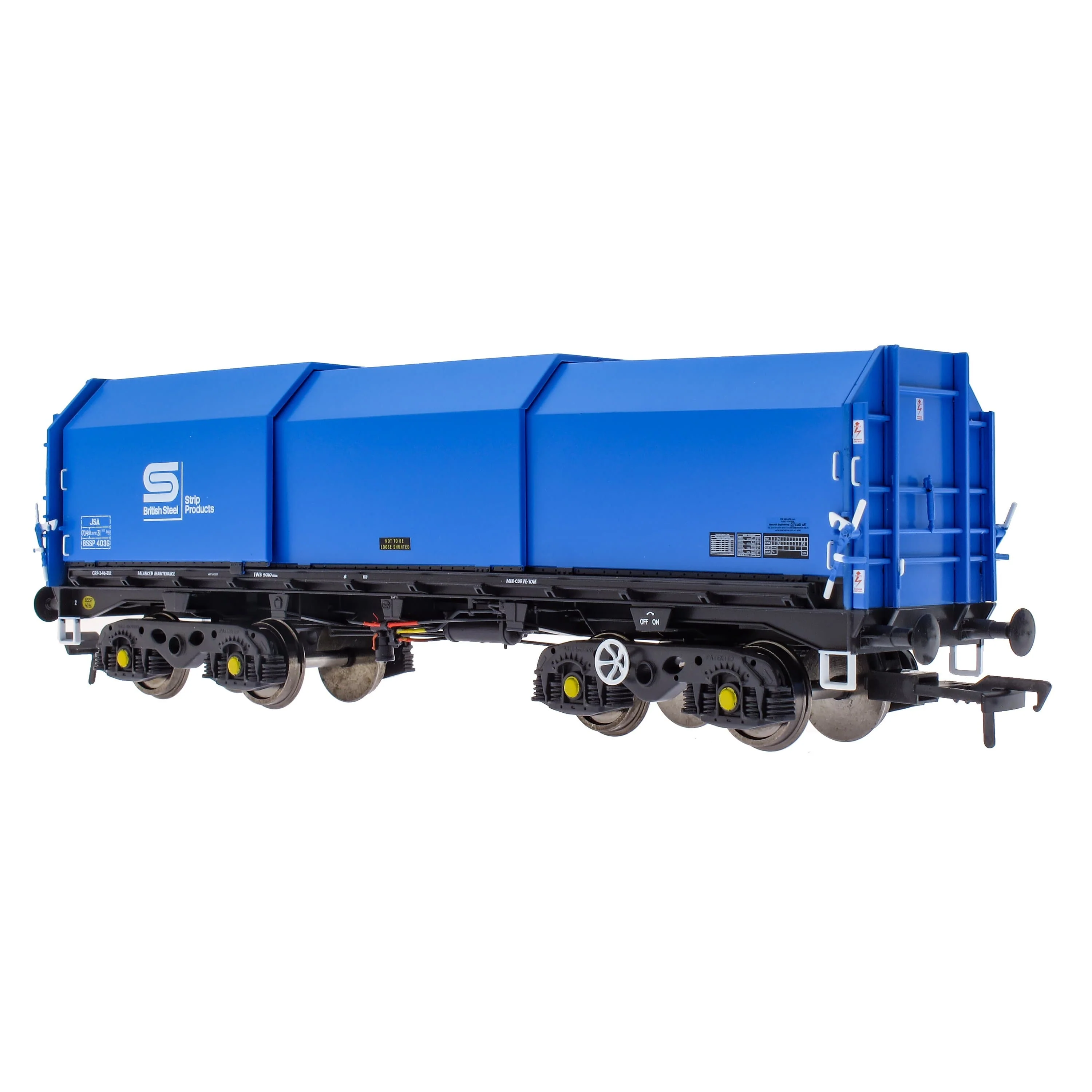 JSA Bogie Covered Steel Wagon Twin Pack - British Steel 2 - Image 4
