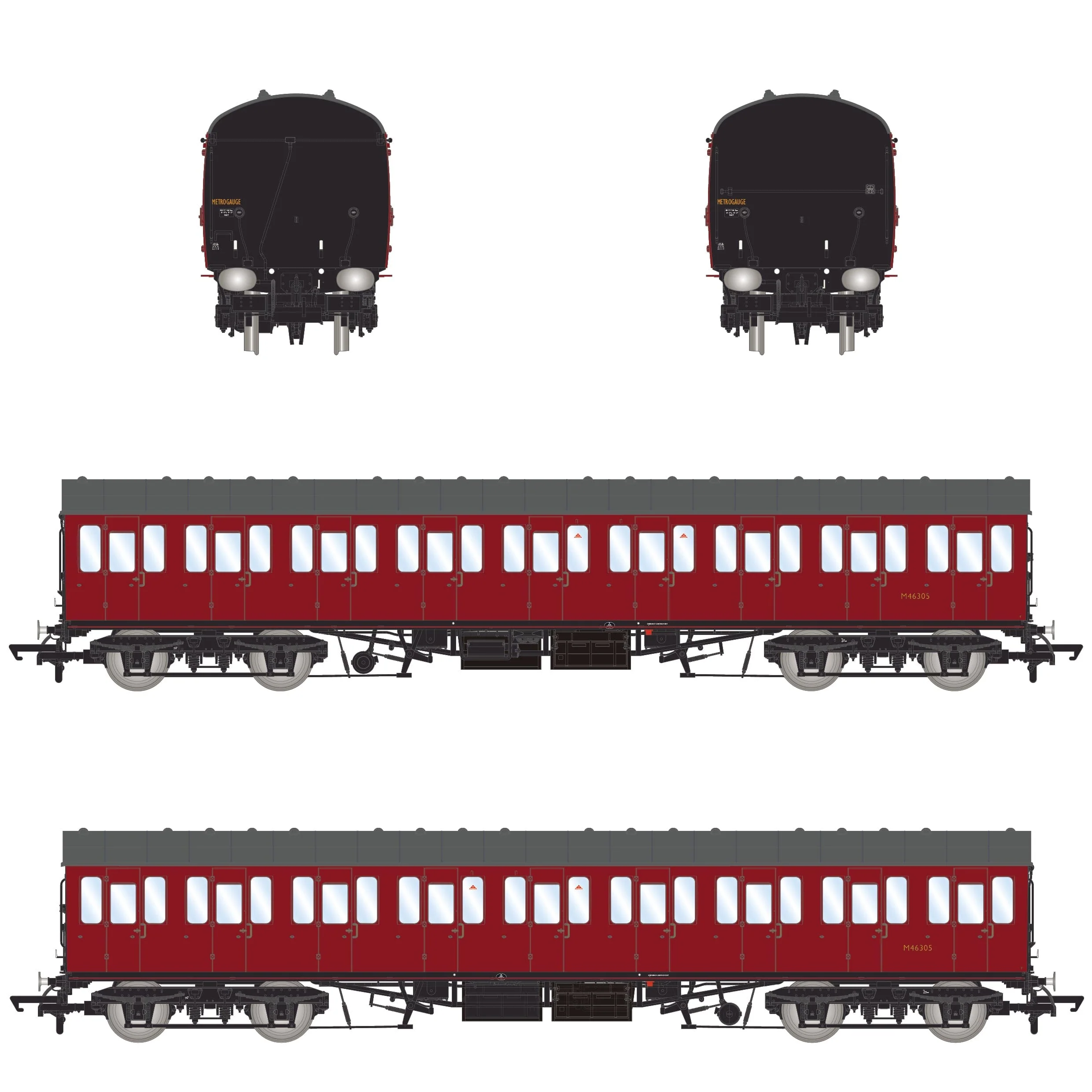 BR Mk1 57' Non-Gangway Coach - T - M46305 - Image 3