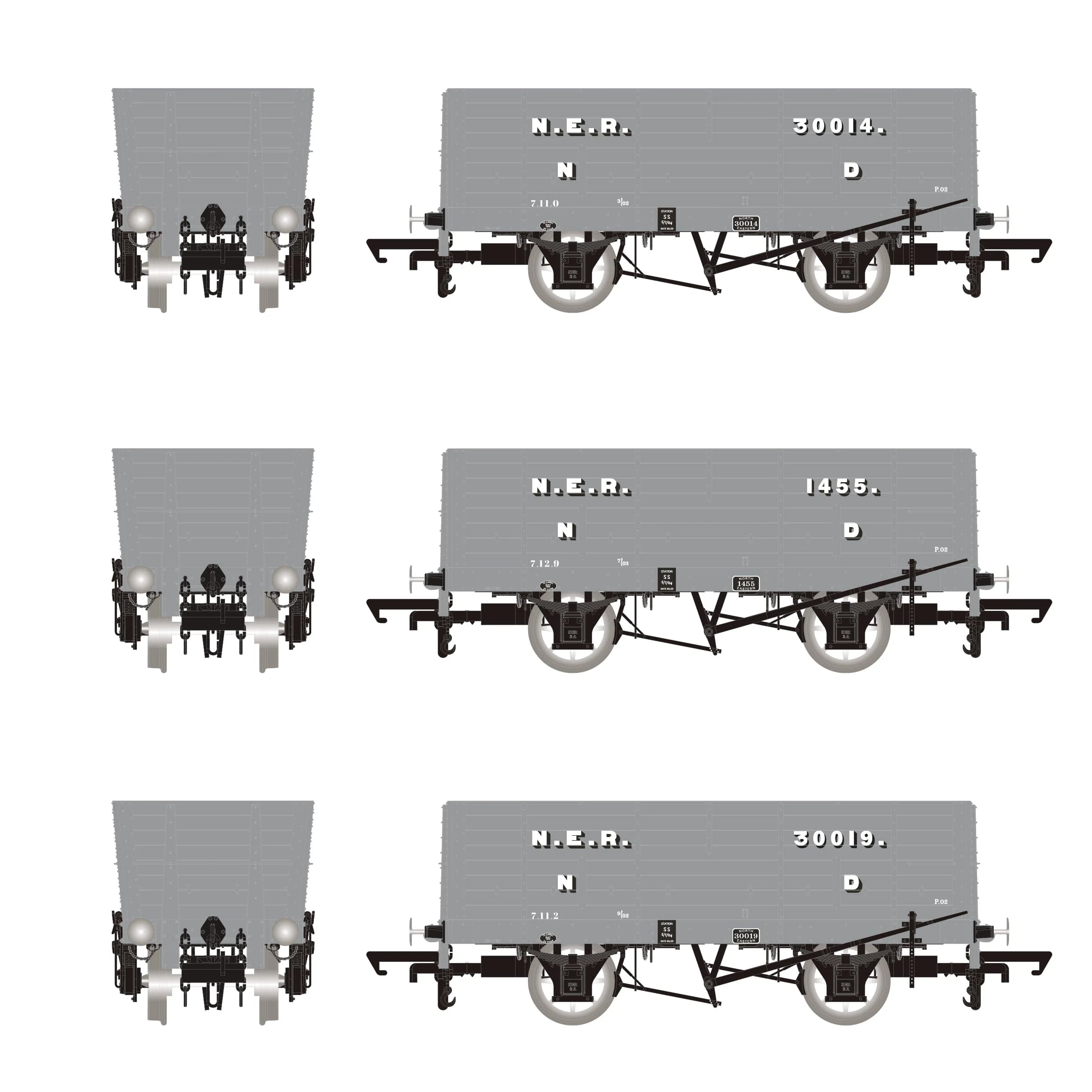 P6 Hopper - Pre-Grouping: NER Grey - Triple Pack - Image 3
