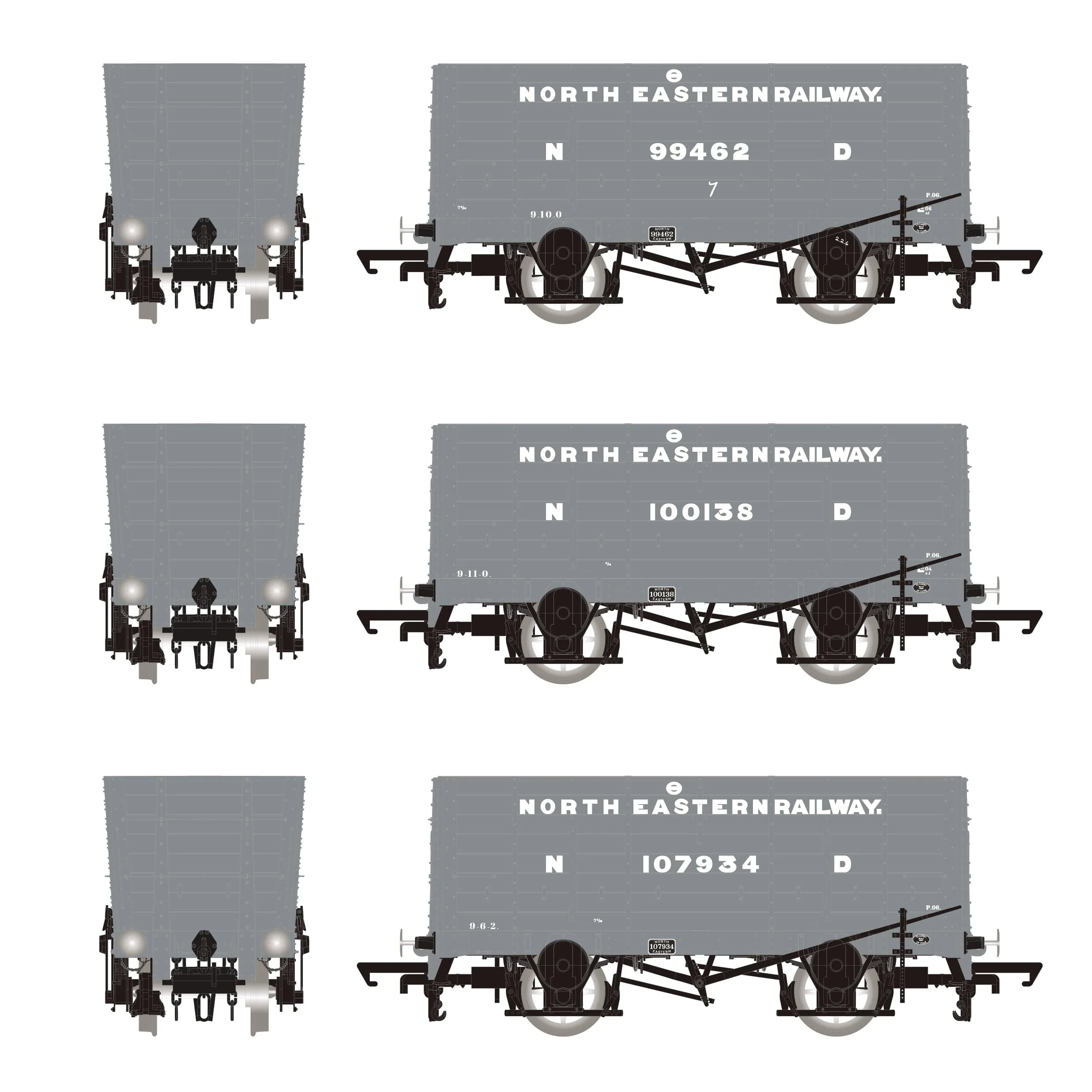 P8 Hopper - Pre-Grouping: NER Grey - Triple Pack - Image 3