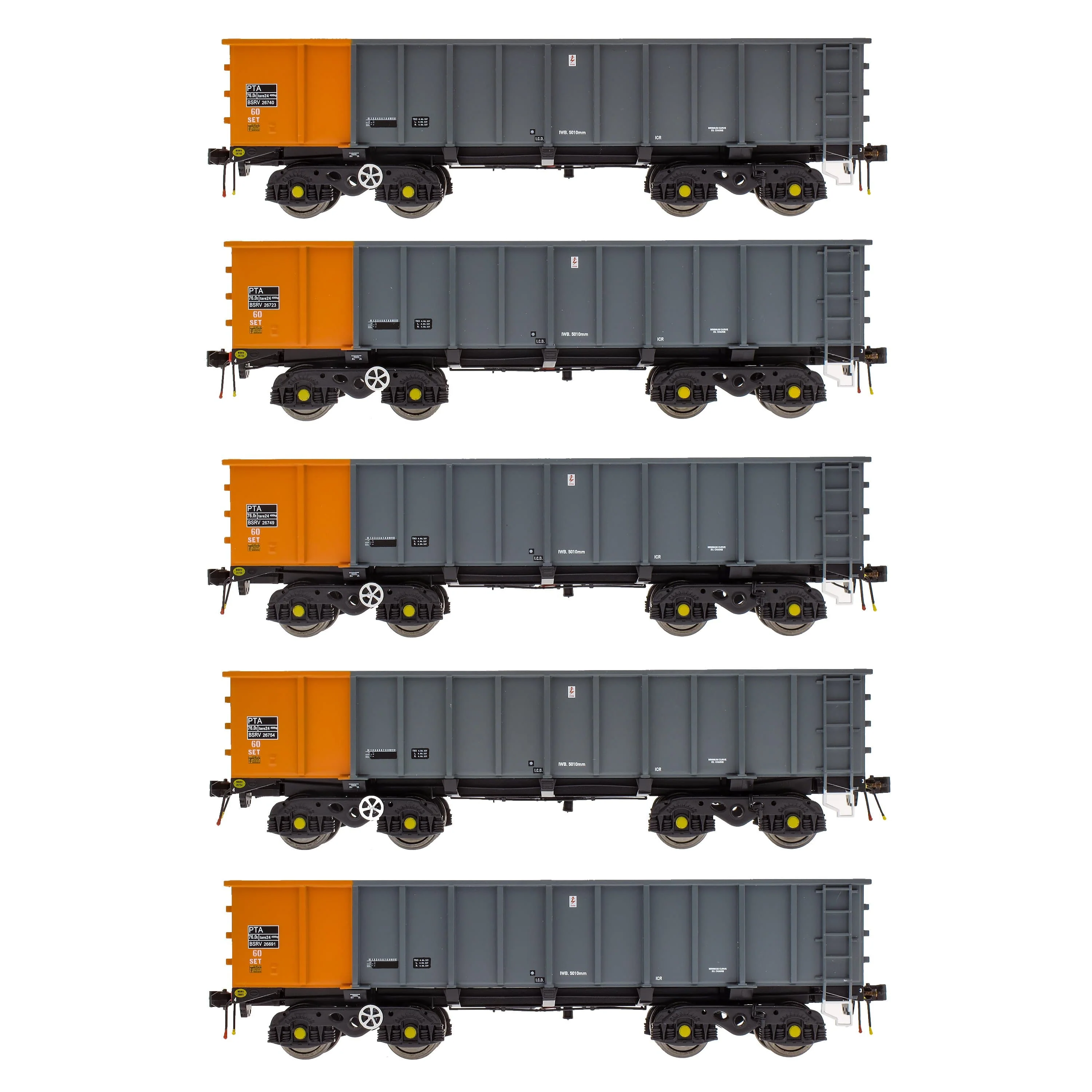 PTA/JUA Bogie Tippler Pack - British Steel Grey & Orange (Inner) - Image 2